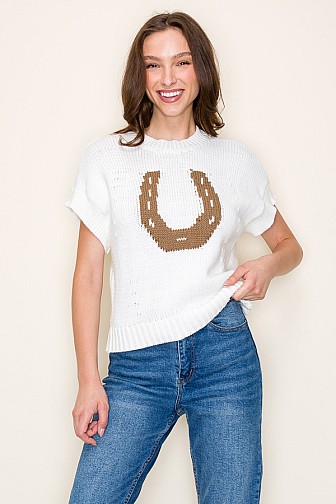HORSESHOE SWEATER TOP